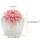 Vase rose en porcelaine , sculpté à la main avec des fleurs