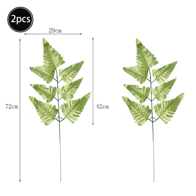 Feuilles artificielles de palmier tropical, feuilles de monstera,feuillage de jungle safarI