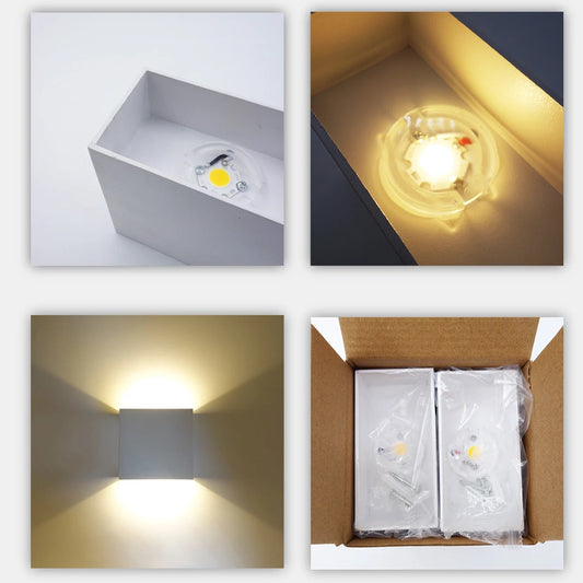 Lot de 2 appliques murales LED moderne