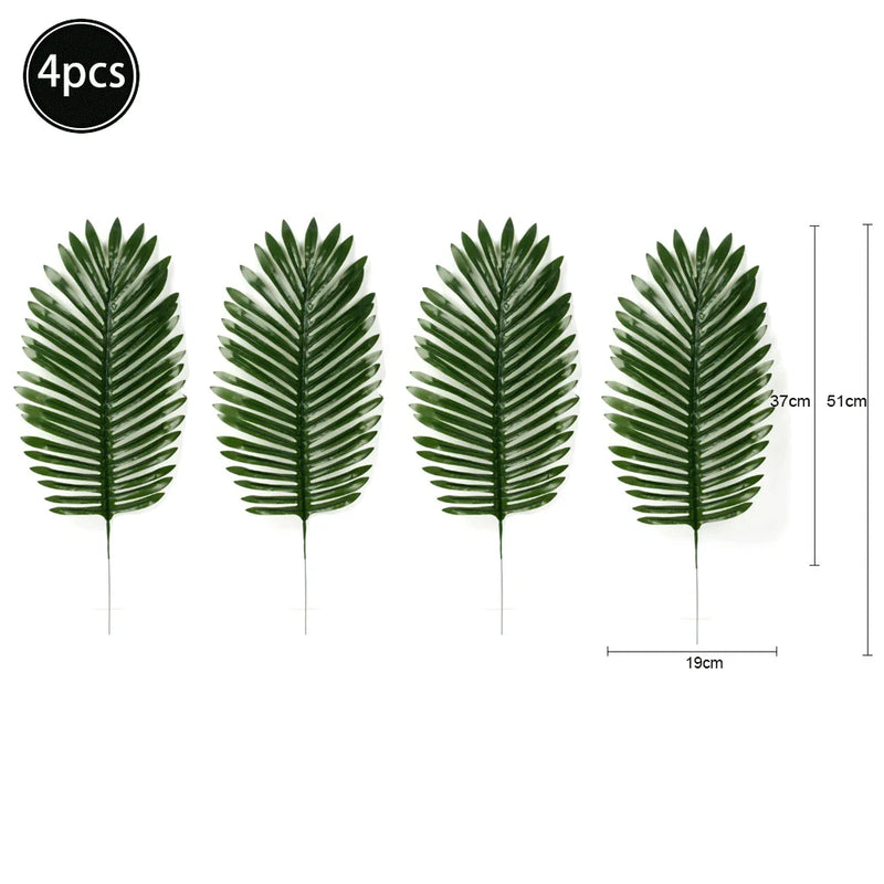 Feuilles artificielles de palmier tropical, feuilles de monstera,feuillage de jungle safarI