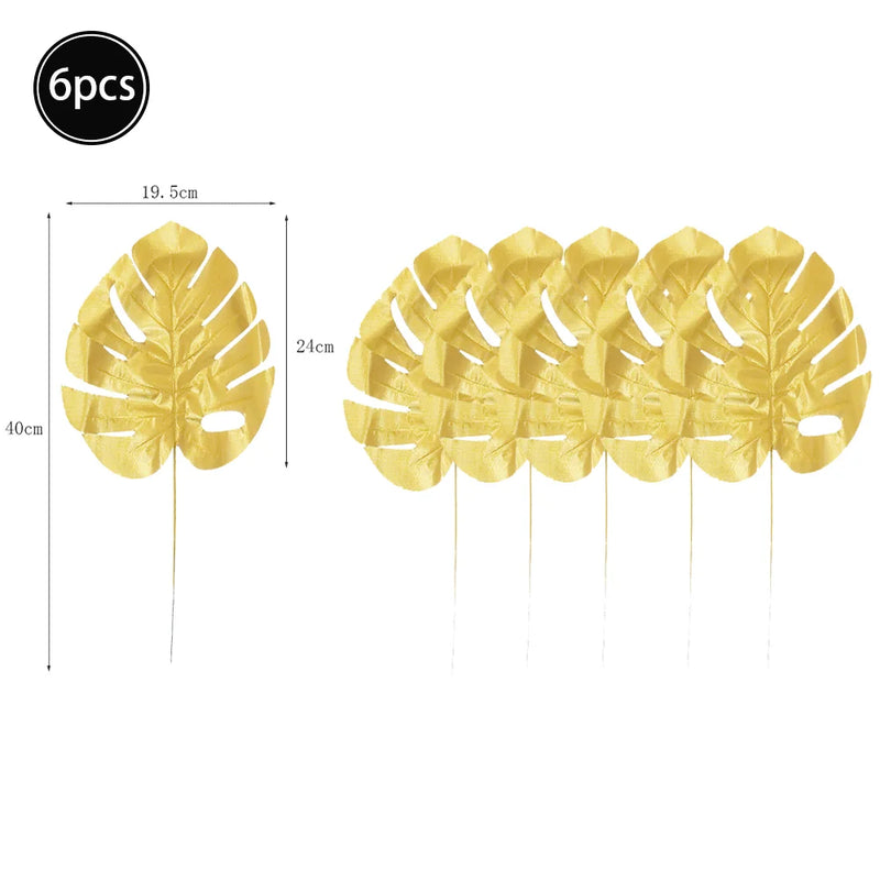 Feuilles artificielles de palmier tropical, feuilles de monstera,feuillage de jungle safarI