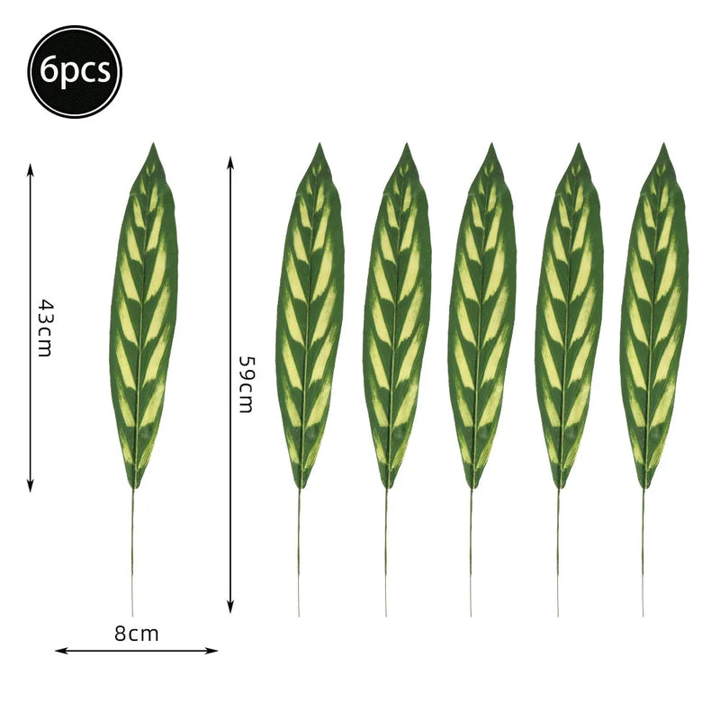 Feuilles artificielles de palmier tropical, feuilles de monstera,feuillage de jungle safarI