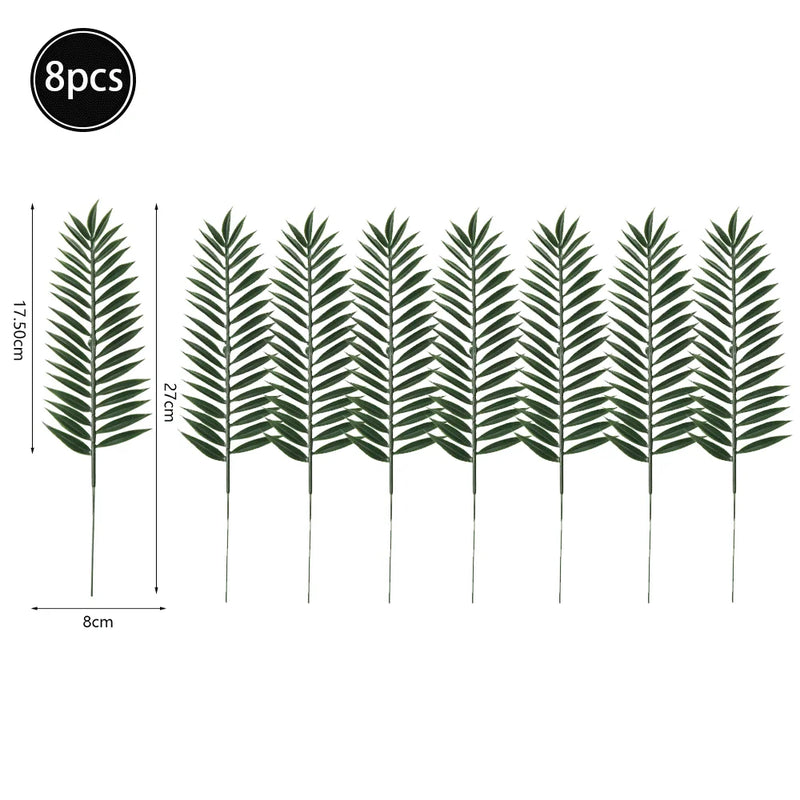 Feuilles artificielles de palmier tropical, feuilles de monstera,feuillage de jungle safarI
