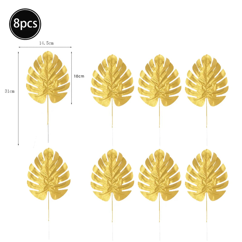 Feuilles artificielles de palmier tropical, feuilles de monstera,feuillage de jungle safarI