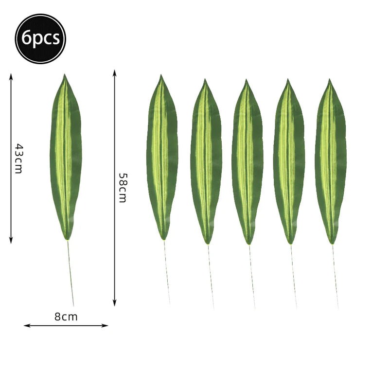 Feuilles artificielles de palmier tropical, feuilles de monstera,feuillage de jungle safarI