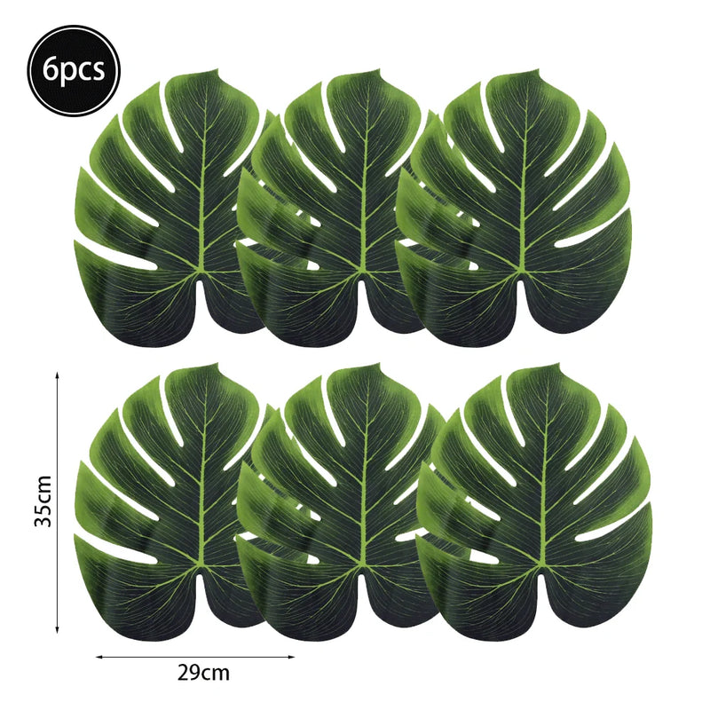 Feuilles artificielles de palmier tropical, feuilles de monstera,feuillage de jungle safarI